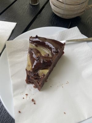 Chocolate banana cake  at Therápia Kávézó és Pékség in Gyor