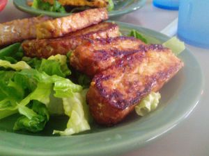 Tempeh at Senor Veggie in San Antonio