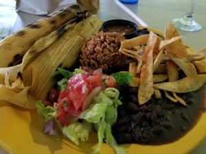 Cactus tamales at Senor Veggie in San Antonio