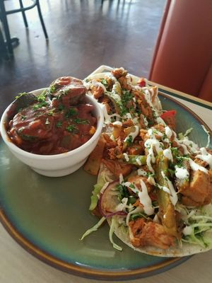 jackfruit tacos  at Senor Veggie in San Antonio