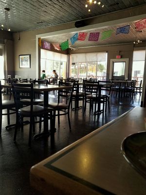 relaxed ambiance great for dates  at Senor Veggie in San Antonio