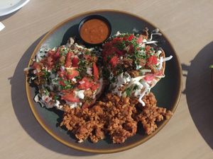 Tempeh Chalupa  at Senor Veggie in San Antonio