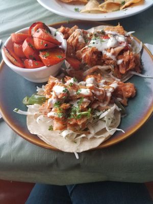 Jackfruit tacos at Senor Veggie in San Antonio