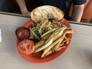 Burger  at Senor Veggie in San Antonio