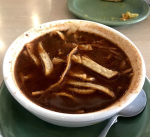 Tortilla soup  at Senor Veggie in San Antonio
