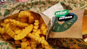 Burger with fries at Bastard Burgers - Hötorget in Stockholm