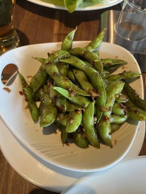 Hot and spicy edamame   at Yard House in Virginia Beach