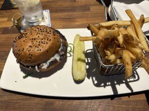 Beyond burger with vegan mozzarella   at Yard House in Virginia Beach