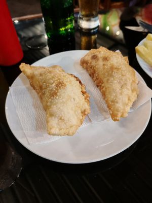 Empanadas at Restaurante Lucky in San Cristobal