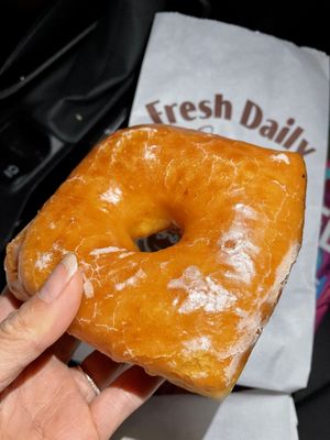 Vegan raised glazed donut at The Donuttery in Huntington Beach