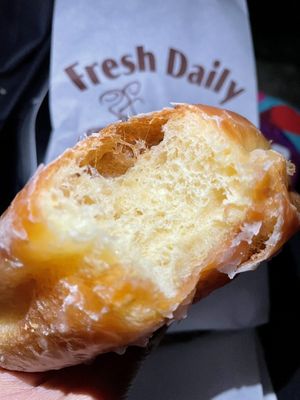 Vegan raised glazed donut at The Donuttery in Huntington Beach