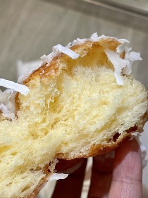Vegan raised coconut donut at The Donuttery in Huntington Beach