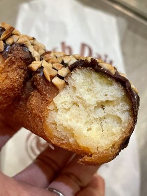 Vegan cake chocolate/peanut donut at The Donuttery in Huntington Beach