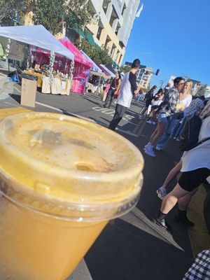 Pumpkin Spice Nitro Cold Brew with oat milk at the Vegan Pop Up in North Park, SD at The Donuttery in Huntington Beach