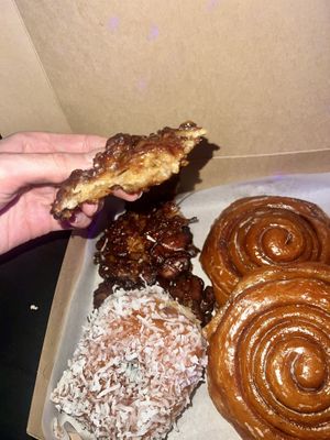 Apple Fritter, Cinnamon Roll, Coconut  at The Donuttery in Huntington Beach