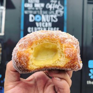 Cream filled babyyyy at The Donuttery in Huntington Beach