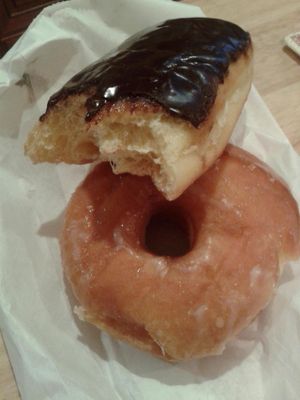 raised donuts section! AWESOME at The Donuttery in Huntington Beach