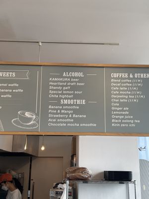 English menu  at Another Day Kamakura in Kamakura