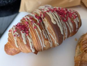HUGE raspberry croissant at BEK in Southampton