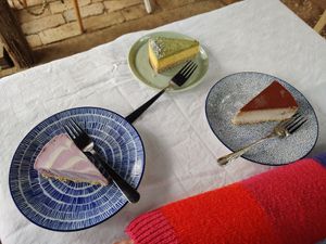 (L to R) Strawberry Tart, Mango-Matcha Tart, Tiramisu Tart at Constans Random Cafe in Balatonalmadi