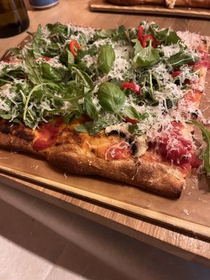 It’s a thick crust pizza  at Walk In The Park in Gothenburg