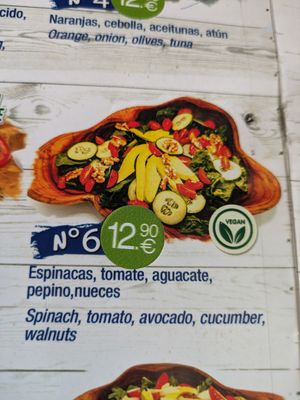 Vegan salad #Veganuary at SUKA Fruit & Salad in Tenerife