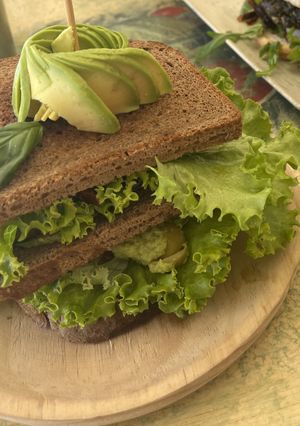 Vegan club sandwich with all the extras  at SUKA Fruit & Salad in Tenerife