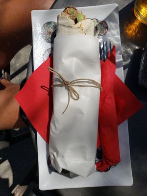 Cute presentation of falafel wrap at Armyriki - Armiriki in Crete