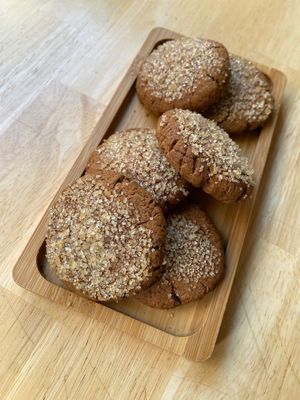 Sablés au Sarrasin et banane at Mälis in Biarritz