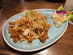 Udon Nudeln mit Seitan in Sojasoße at Vivien Restaurant in Taufkirchen