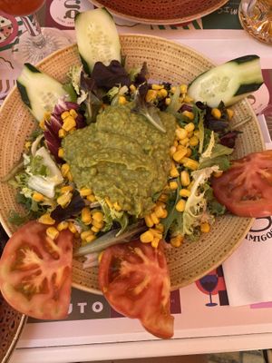 The green salad  at Amigos Malaga Centro in Malaga