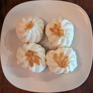Pan-Seared Chive and Mushroom Buns at Cloud Pine Tea + Culture in Milwaukie