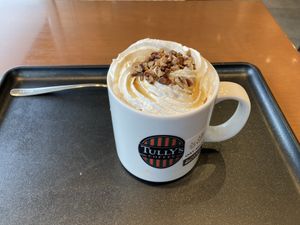 Limited edition oat banana latte  at Tully's Coffee  in Fujisawa