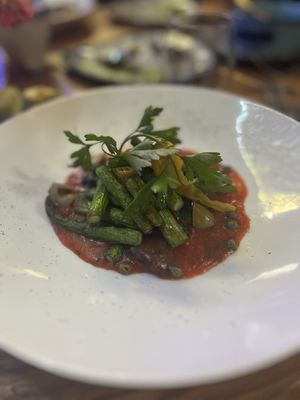Esperragos o berenjenas a la Veracruzana #Veganuary at Azul Historico in Mexico City