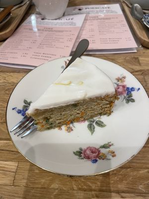 Vegan carrot cake  at Poescafé in Leuven