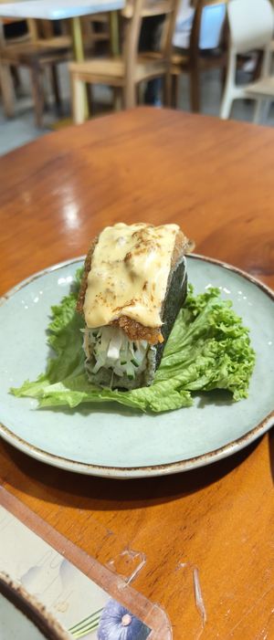 Taco sushi at PMV Cafe - 静思蔬食 in Johor Bahru