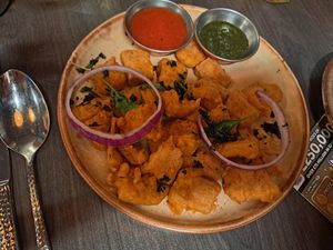 Vegan chicken pakora at Ashoka - Ashton Lane in Glasgow