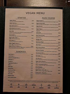 New menu, different to our last visit. This is from 15th June 2024 at Ashoka - Ashton Lane in Glasgow