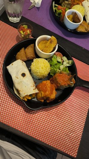 Signature platter meal at Cocos Tacos in Gianyar