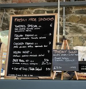 Soup is always vegan and always gf.  Vegan wrap option.  at Copper Coast Cafe in Bunmahon