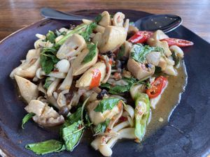 Mushroom basil  at Praneat  in Chonburi