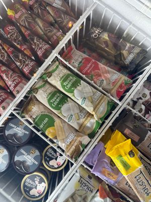 vegan ice cream selection  at Praneat  in Chonburi