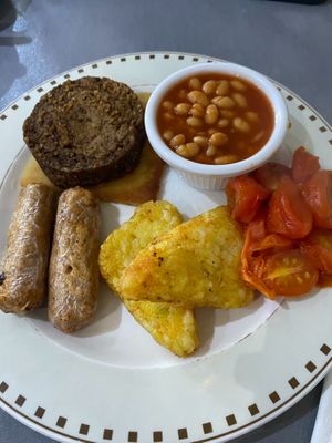 Vegan all day breakfast (unpictured slice of toast) at Jammy Piece in Inverness