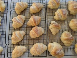 Cornetti: light, fluffy dough filled with rich hazelnut-chocolate at The Compassionate Crumb in Mountain View