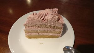 Strawberry vegan cake at Vegan Taipei in Taipei
