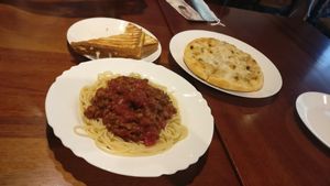 Vegan panini, Bolognese pasta and pizza at Vegan Taipei in Taipei