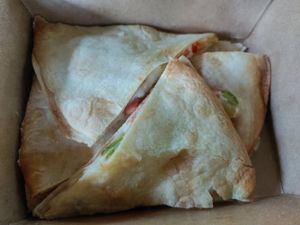 The bacon pepper quesadilla is really good! at Vegan Taipei in Taipei