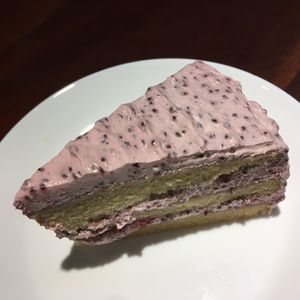 Raspberry cake at Vegan Taipei in Taipei