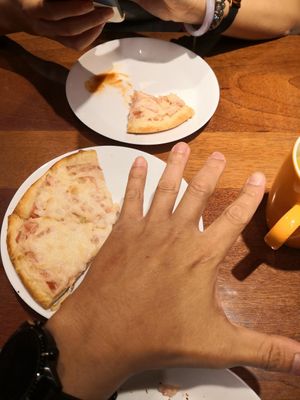 Pizza size. Bacon n cheese at Vegan Taipei in Taipei