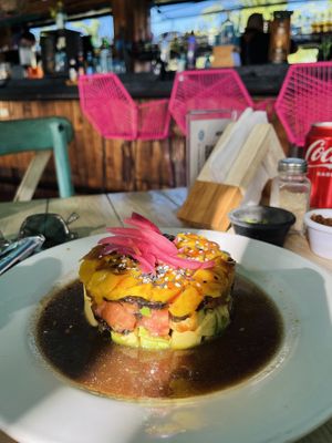 Tartar vegano con salmón de jitomate 🍅  #Veganuary at Las Hijas de la Tostada in Cancun